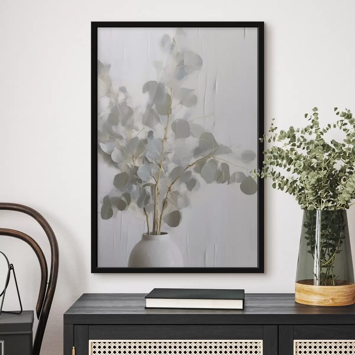 Poster Pintura imitación de ramitas en un jarrón f46719