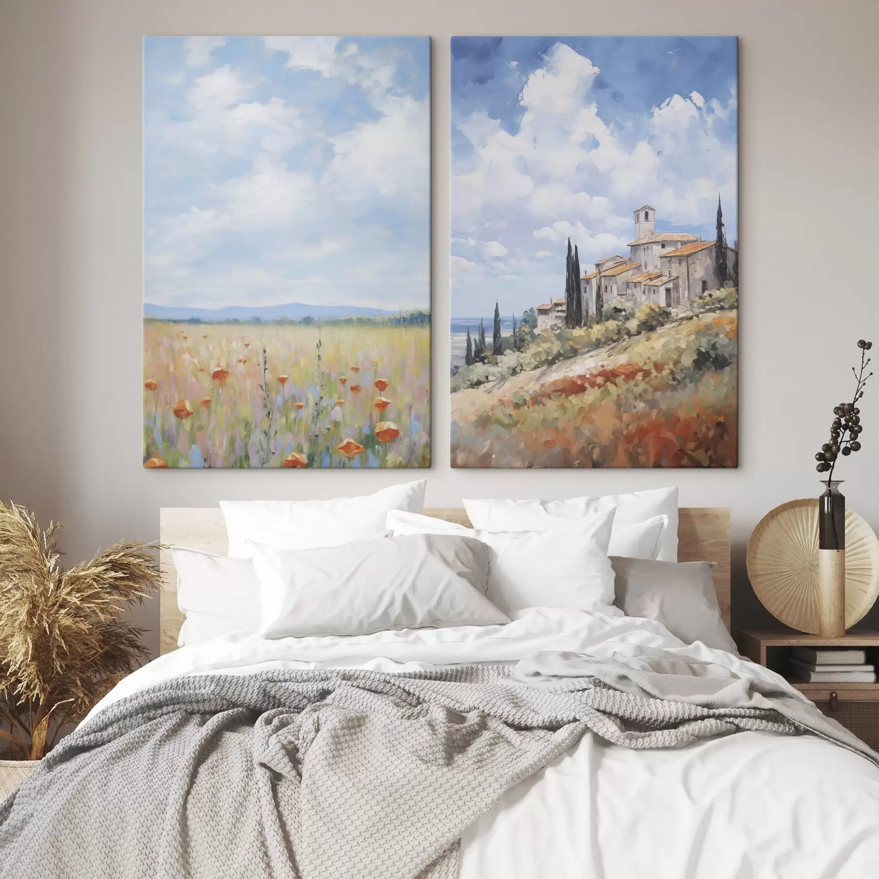 murales de pared Imitación de paisaje rural en pintura m01018