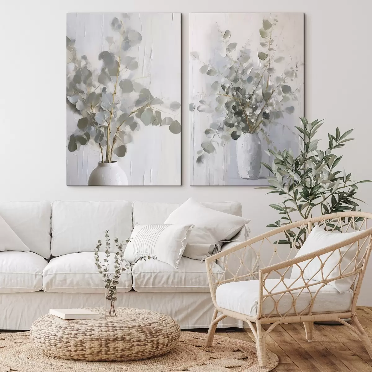 murales de pared Pintura imitación de ramitas en un jarrón m01020