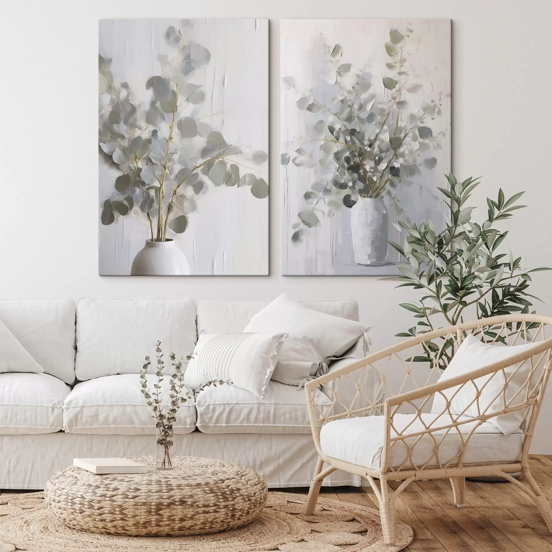 murales de pared Pintura imitación de ramitas en un jarrón m01020