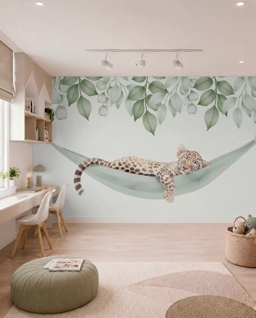 murales de pared Siesta del leopardo w04881