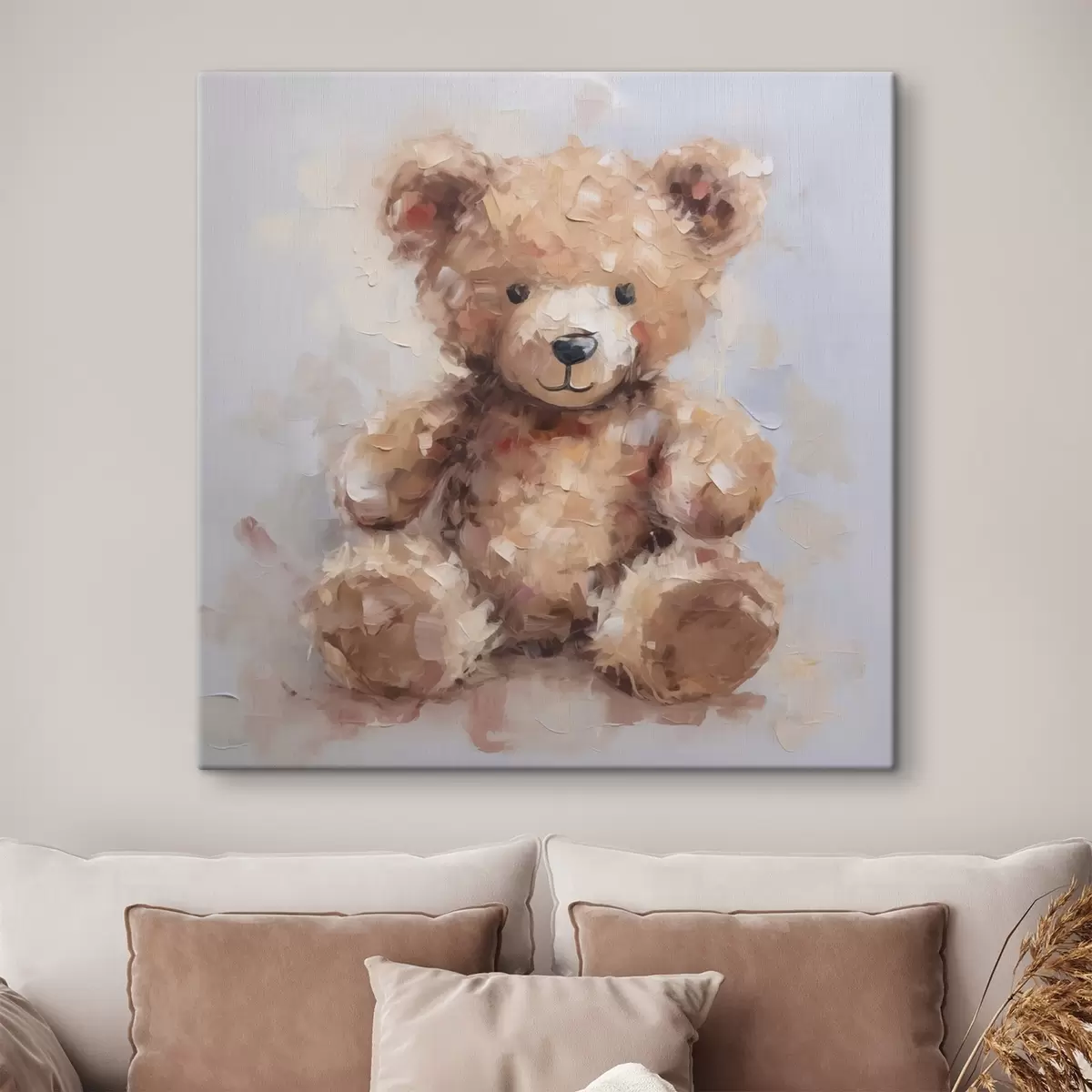 murales de pared Oso de peluche, pintura de imitación s46747