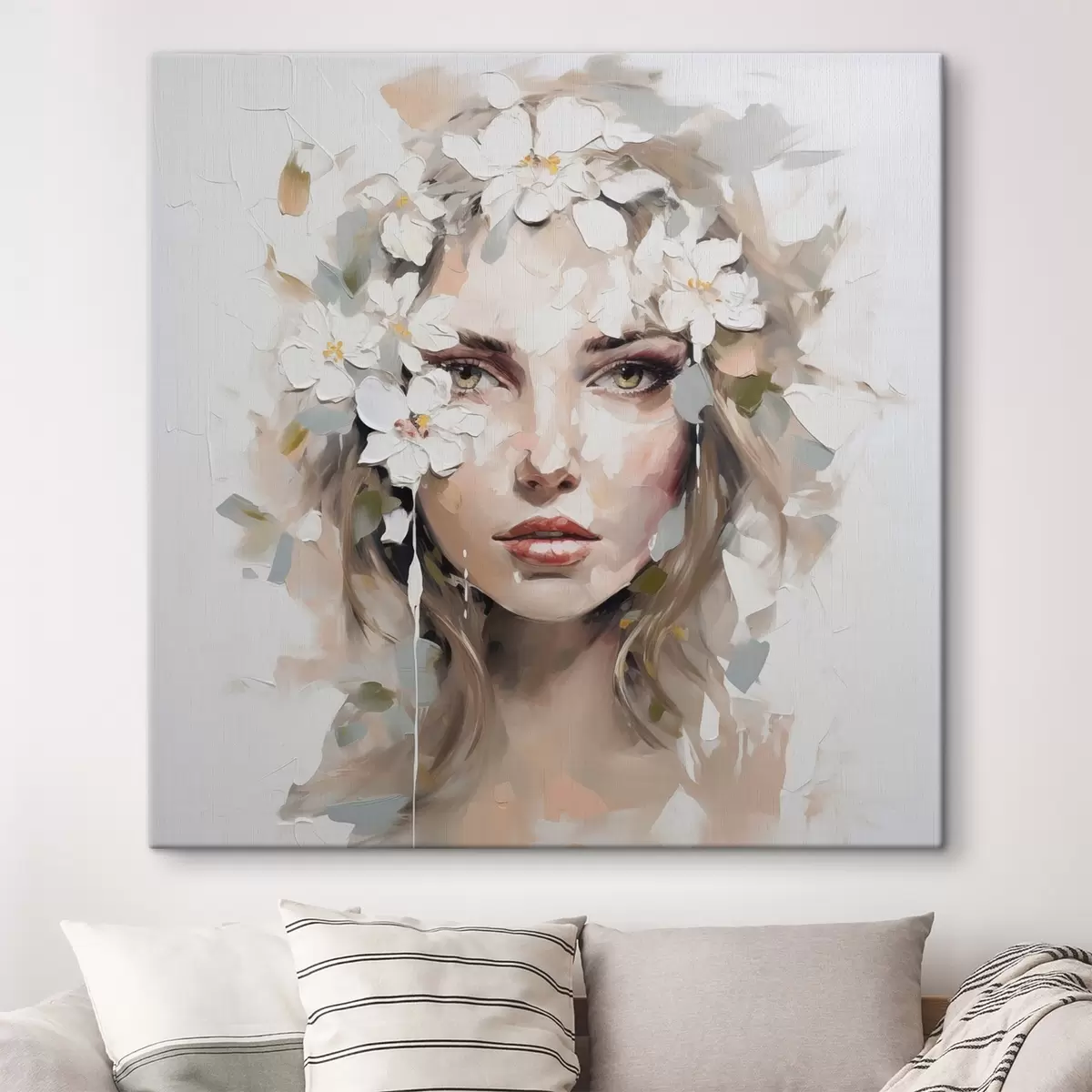 murales de pared Retrato abstracto imitación de pintura s46749
