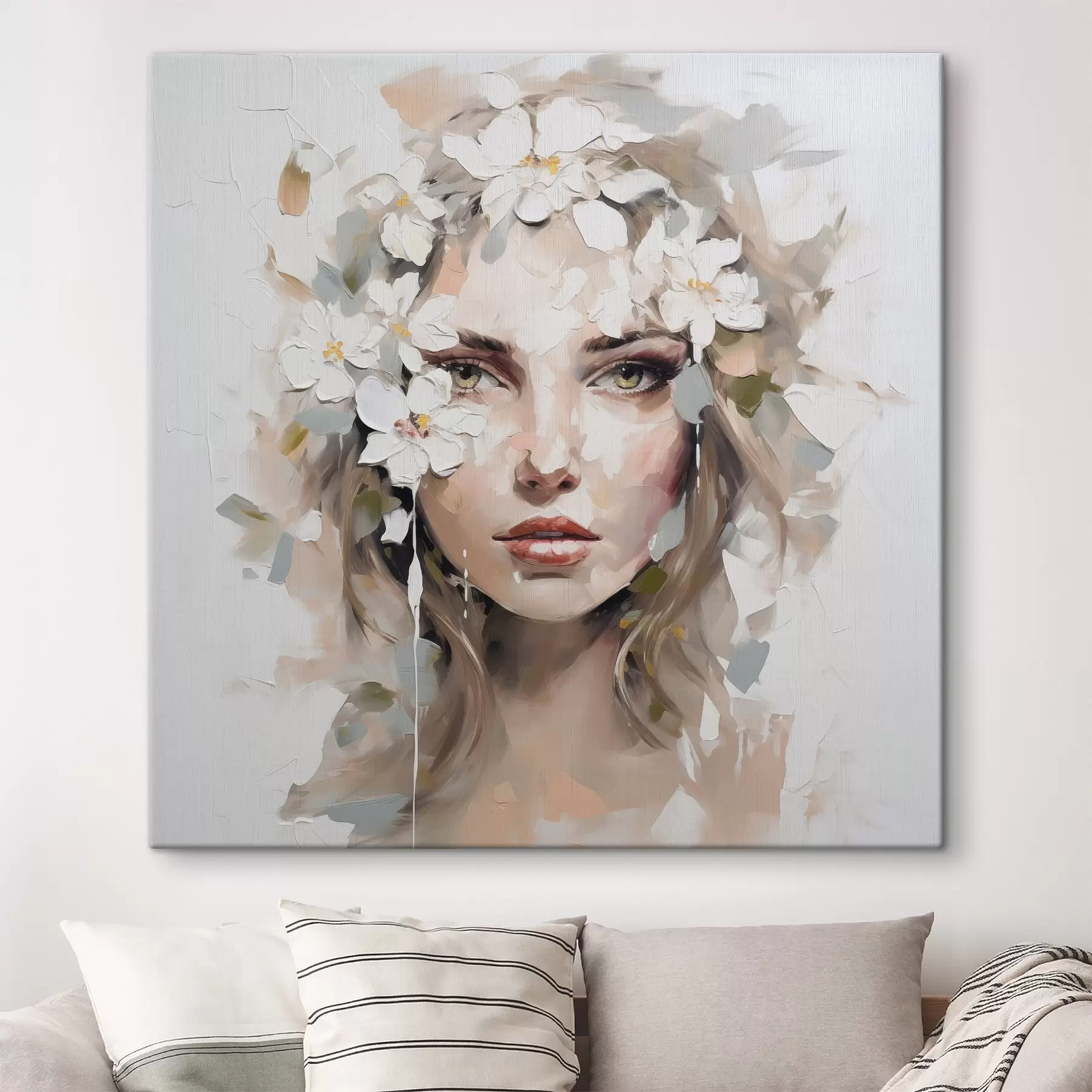 murales de pared Retrato abstracto imitación de pintura s46749