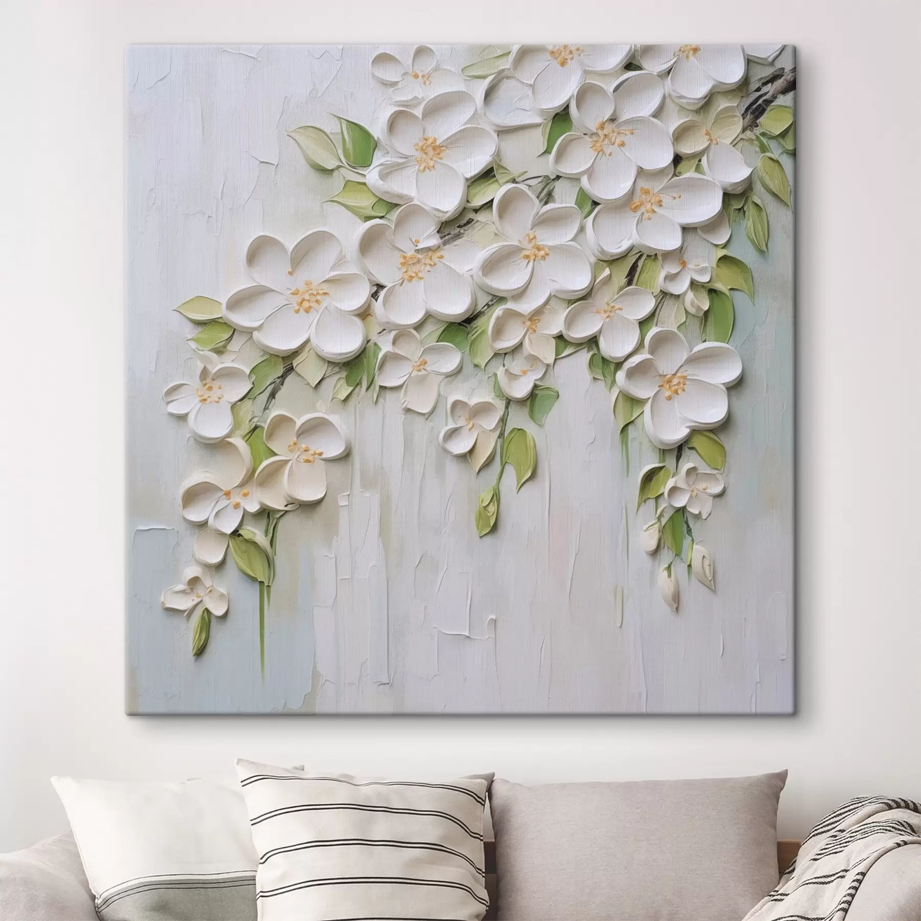 murales de pared Flores abstractas imitación de pintura s46755