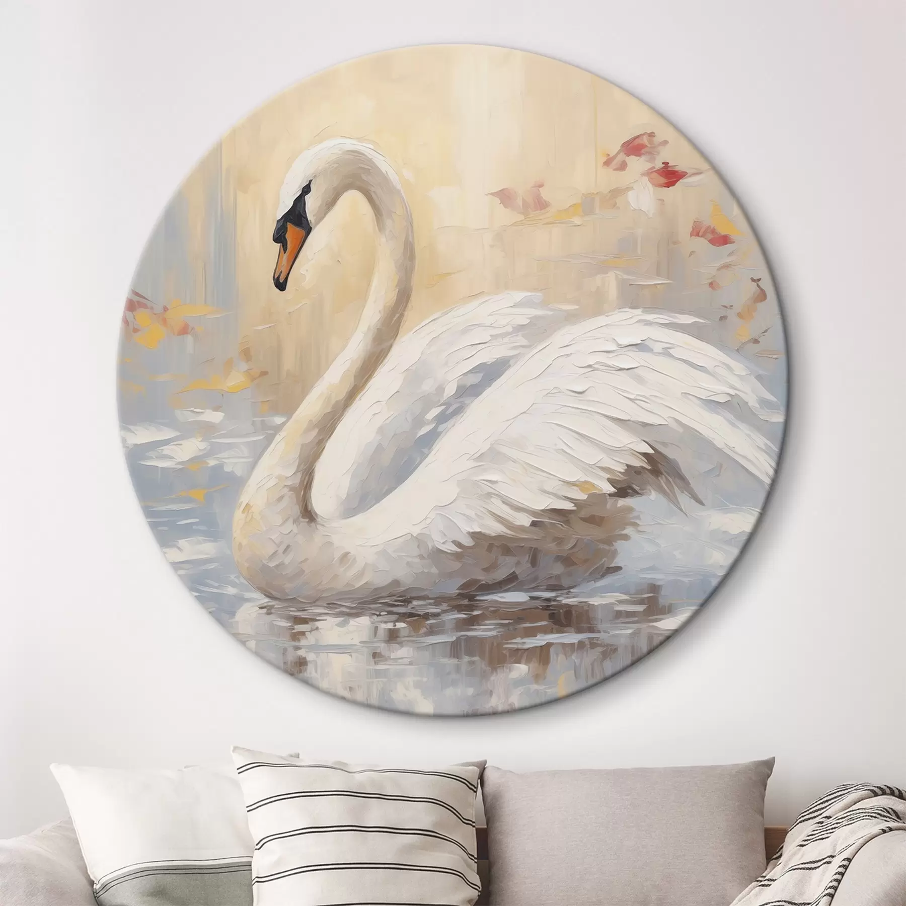 murales de pared Pintura imitación cisne r46748