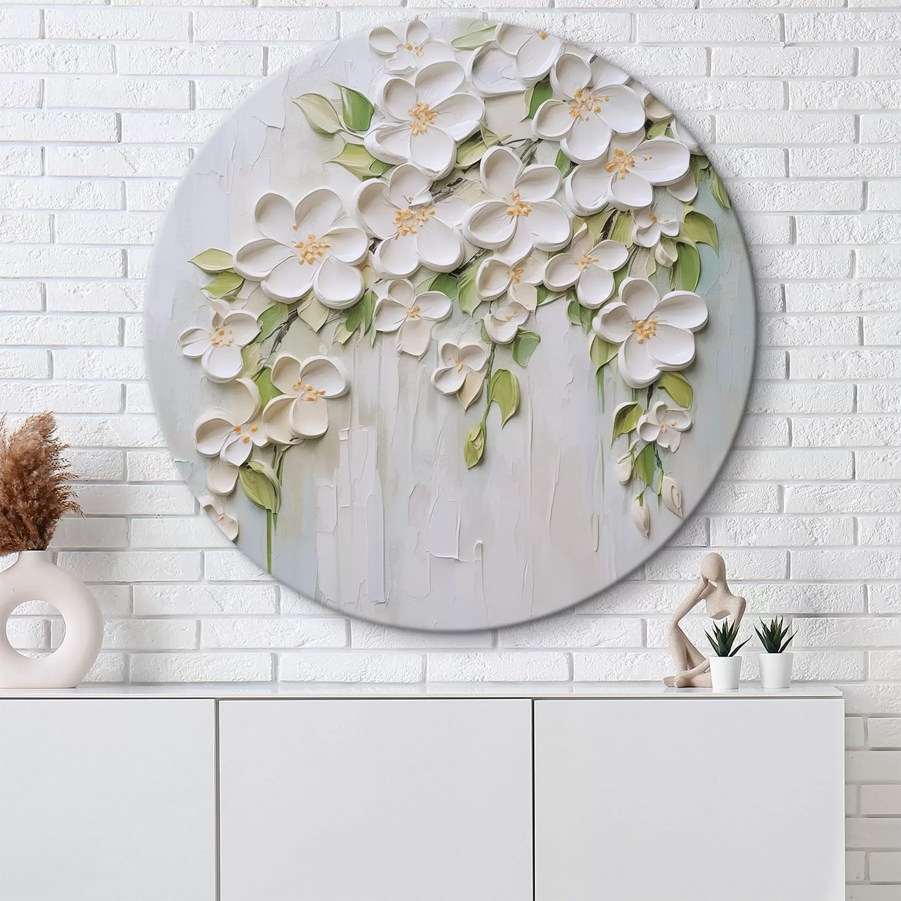 murales de pared Flores abstractas imitación de pintura r46755