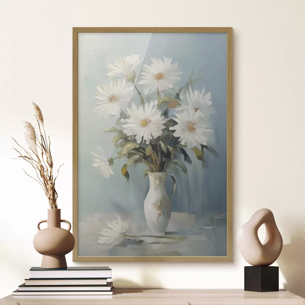 Poster Flores en un jarrón, pintura de imitación f46743