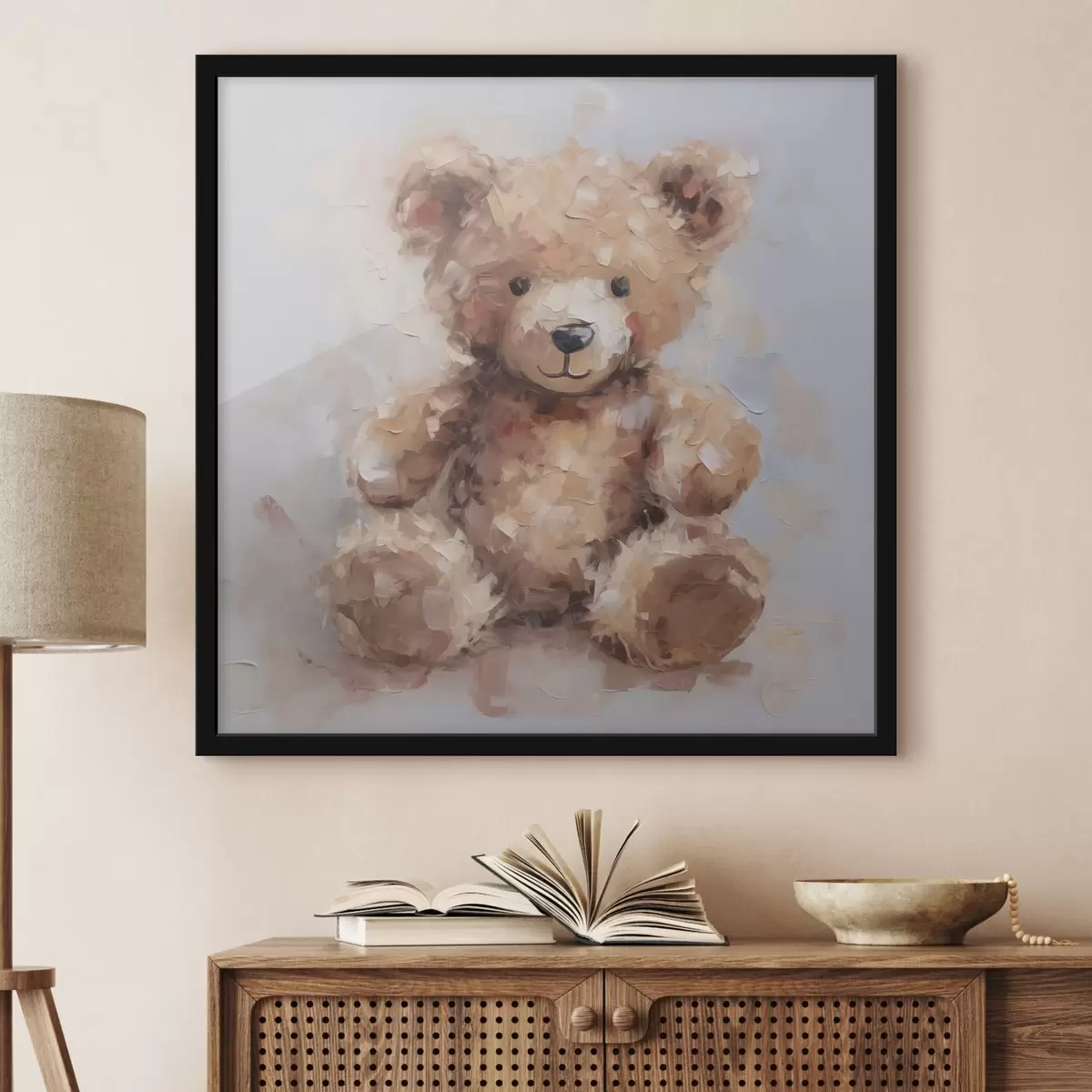 Poster Oso de peluche, pintura de imitación f46747