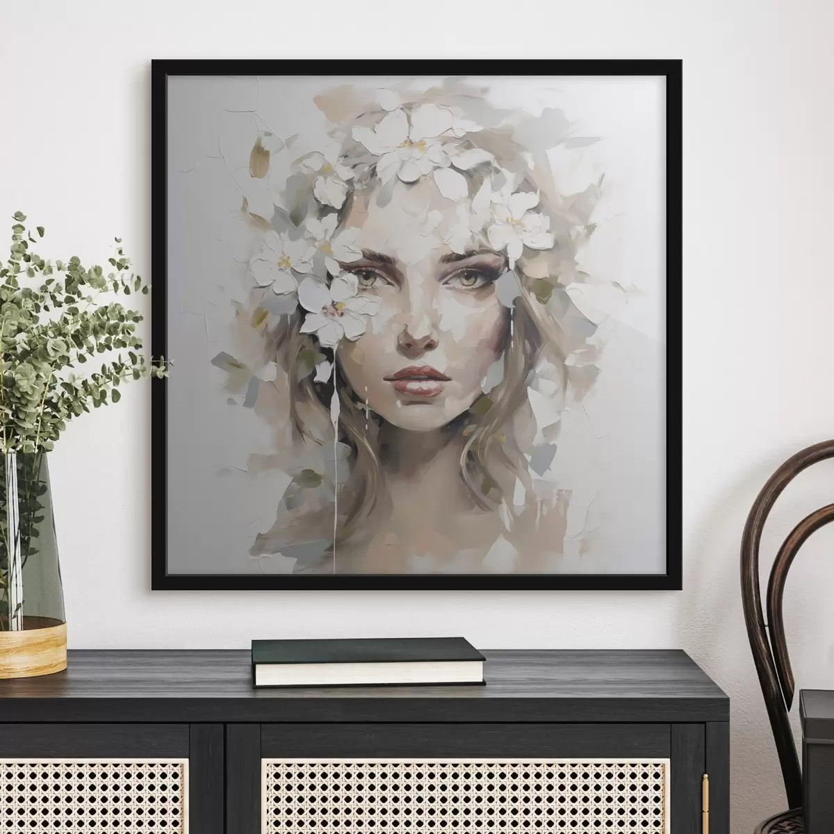 Poster Retrato abstracto imitación de pintura f46749