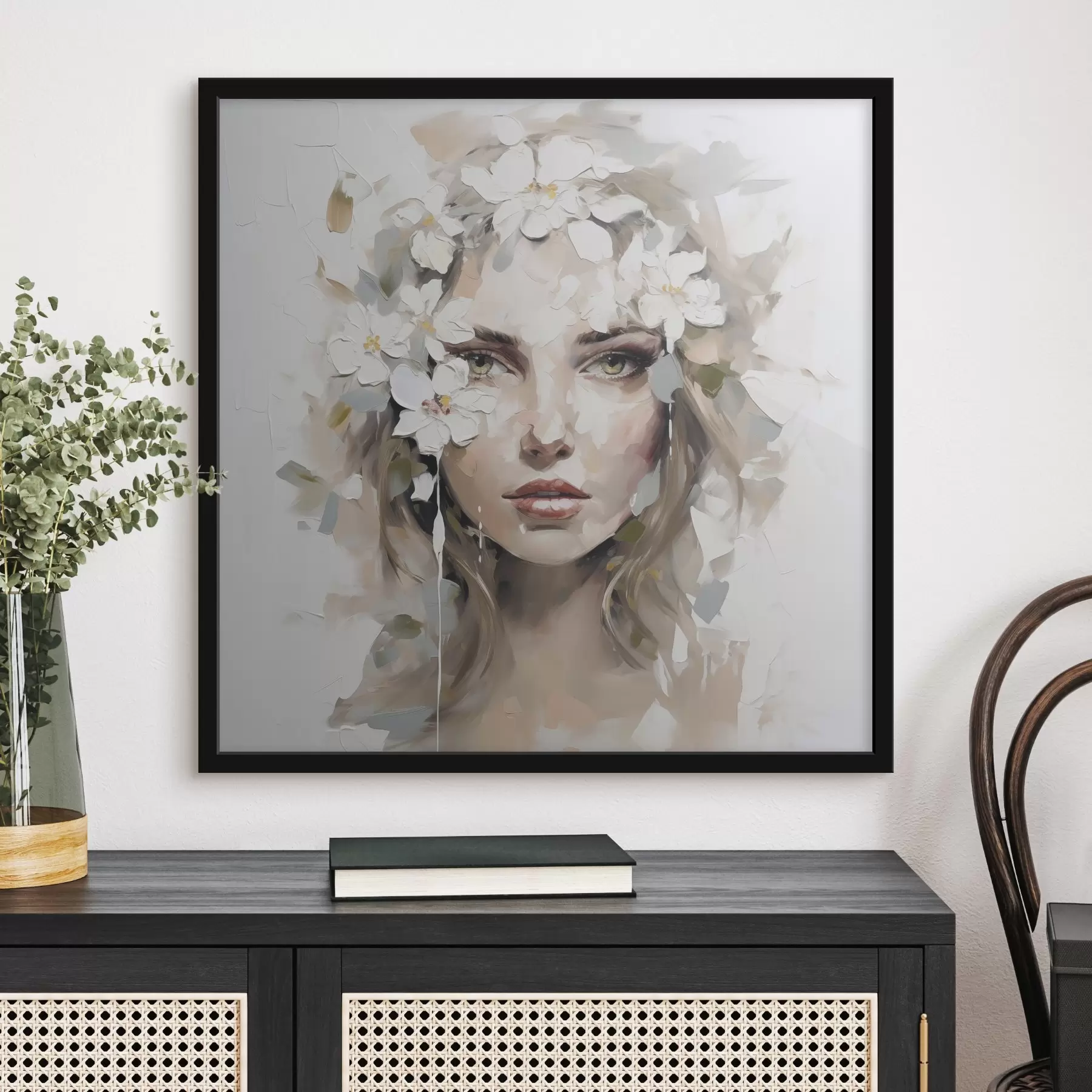 murales de pared Retrato abstracto imitación de pintura f46749