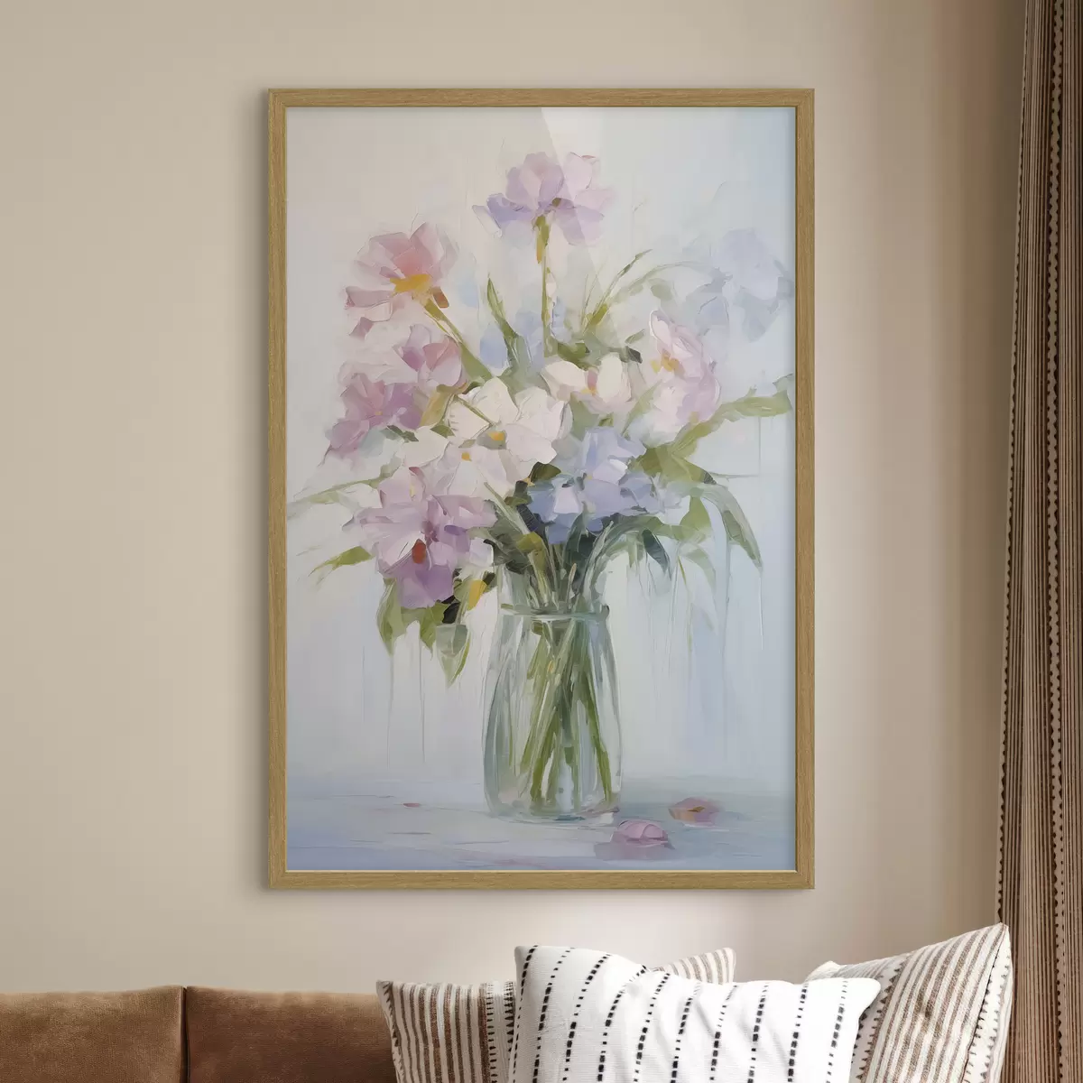 Poster Ramo de flores en un jarrón imitación de pintura f46751