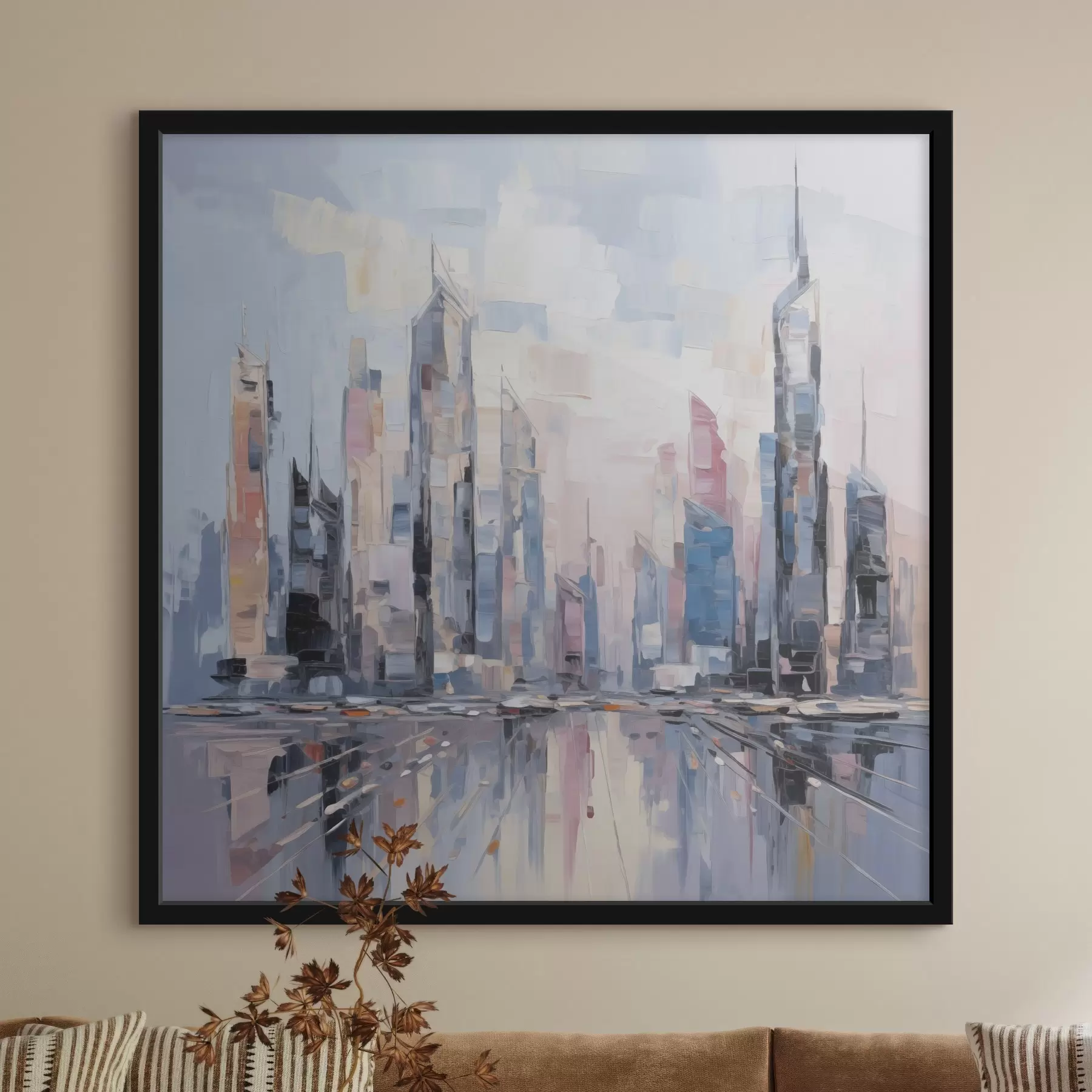 murales de pared Imitaciones abstractas de pinturas de ciudades f46752