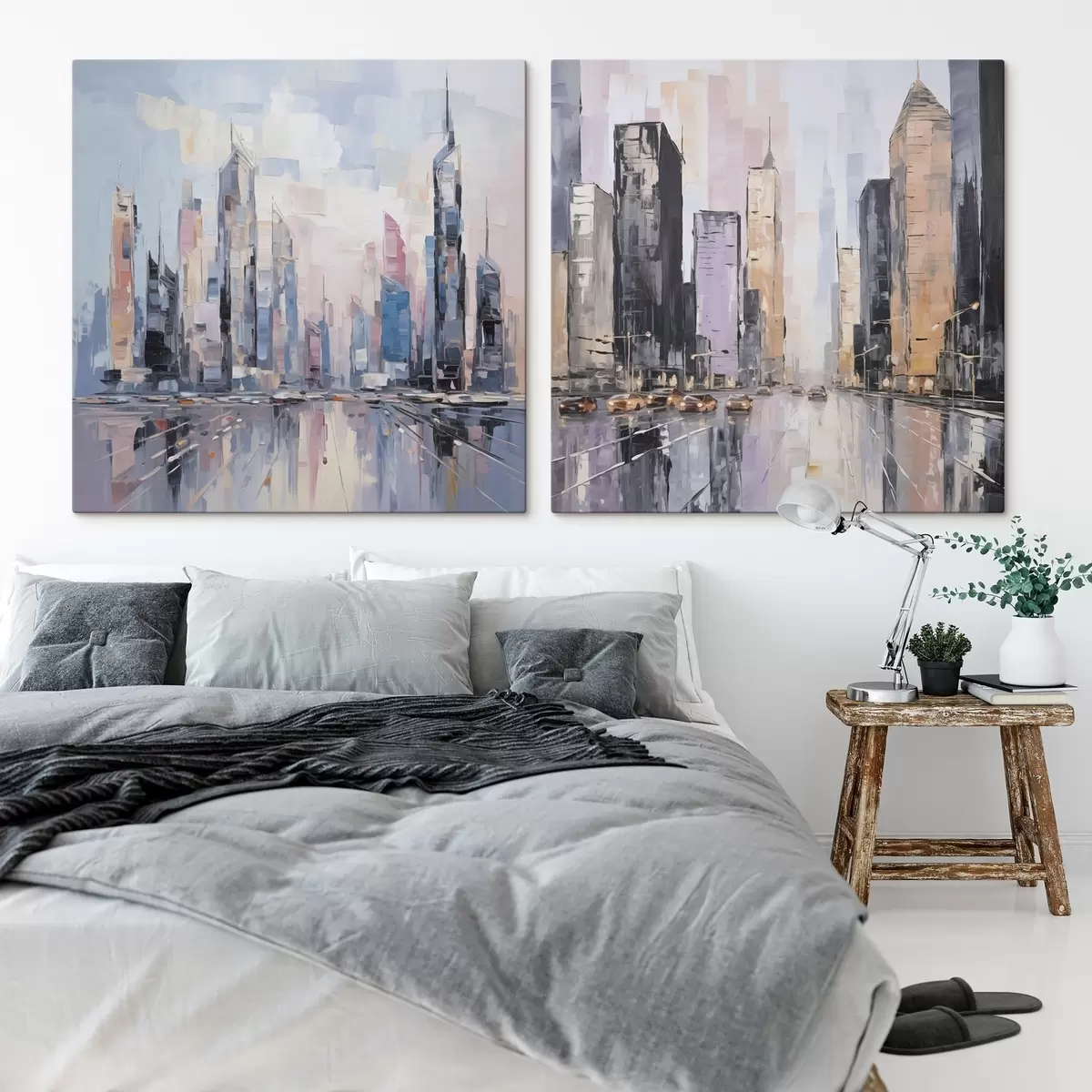 murales de pared Imitaciones abstractas de pinturas de ciudades m01032