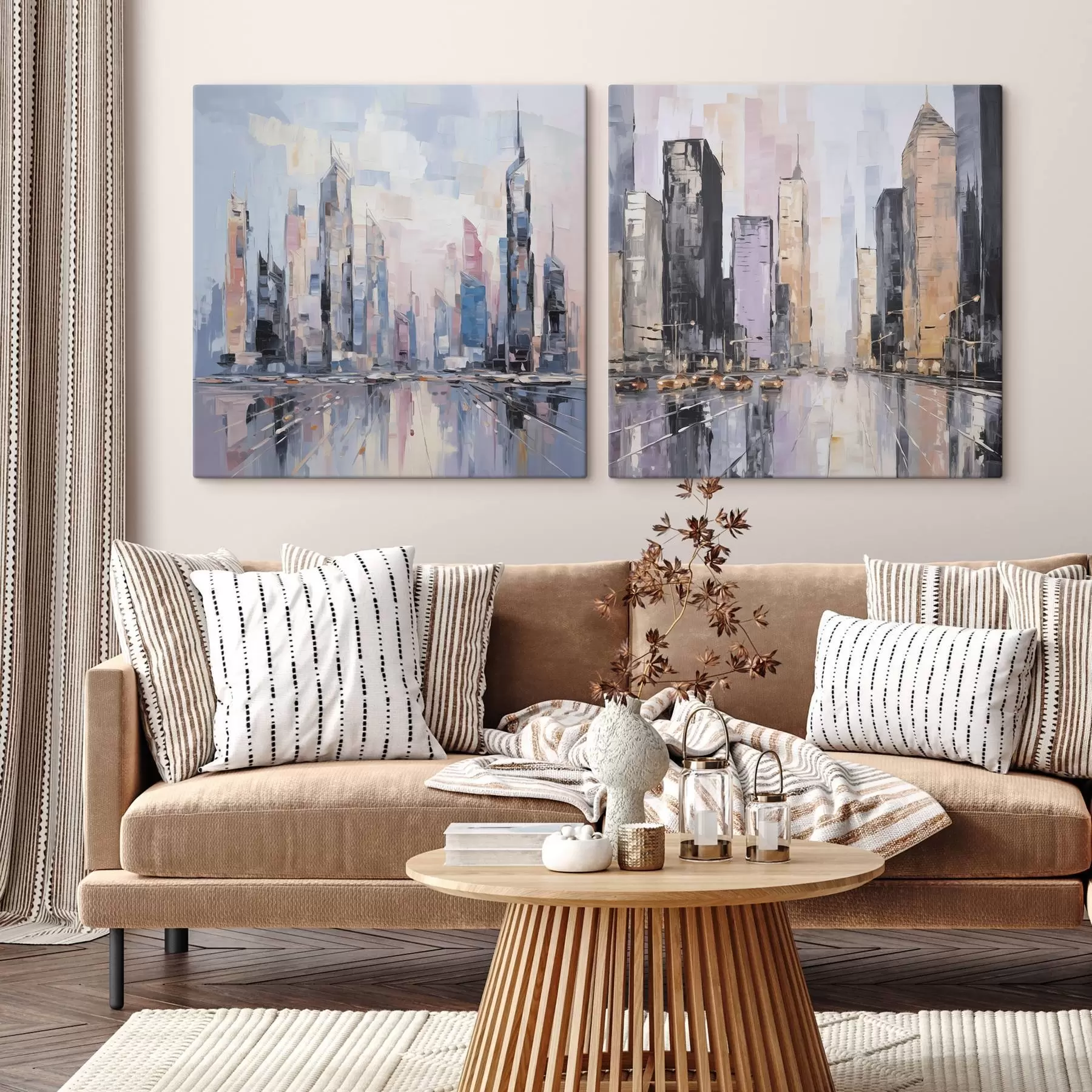 murales de pared Imitaciones abstractas de pinturas de ciudades m01032