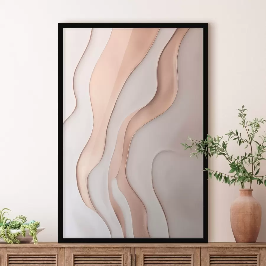 murales de pared Resumen. Líneas onduladas. f46724