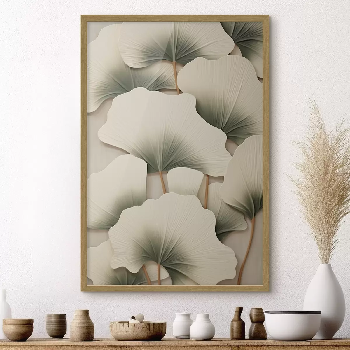Poster Hojas decorativas de ginkgo f46729