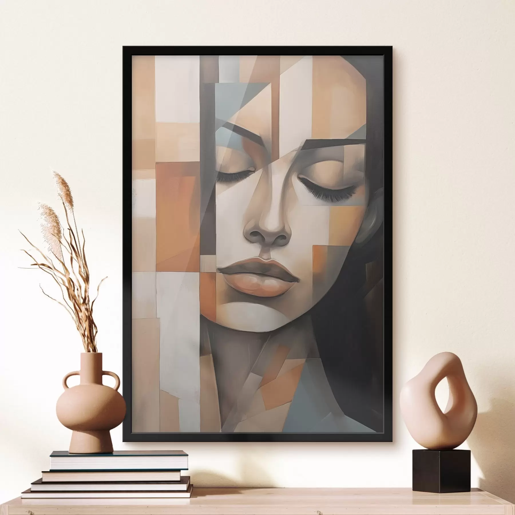 murales de pared Retrato femenino cubista f46730