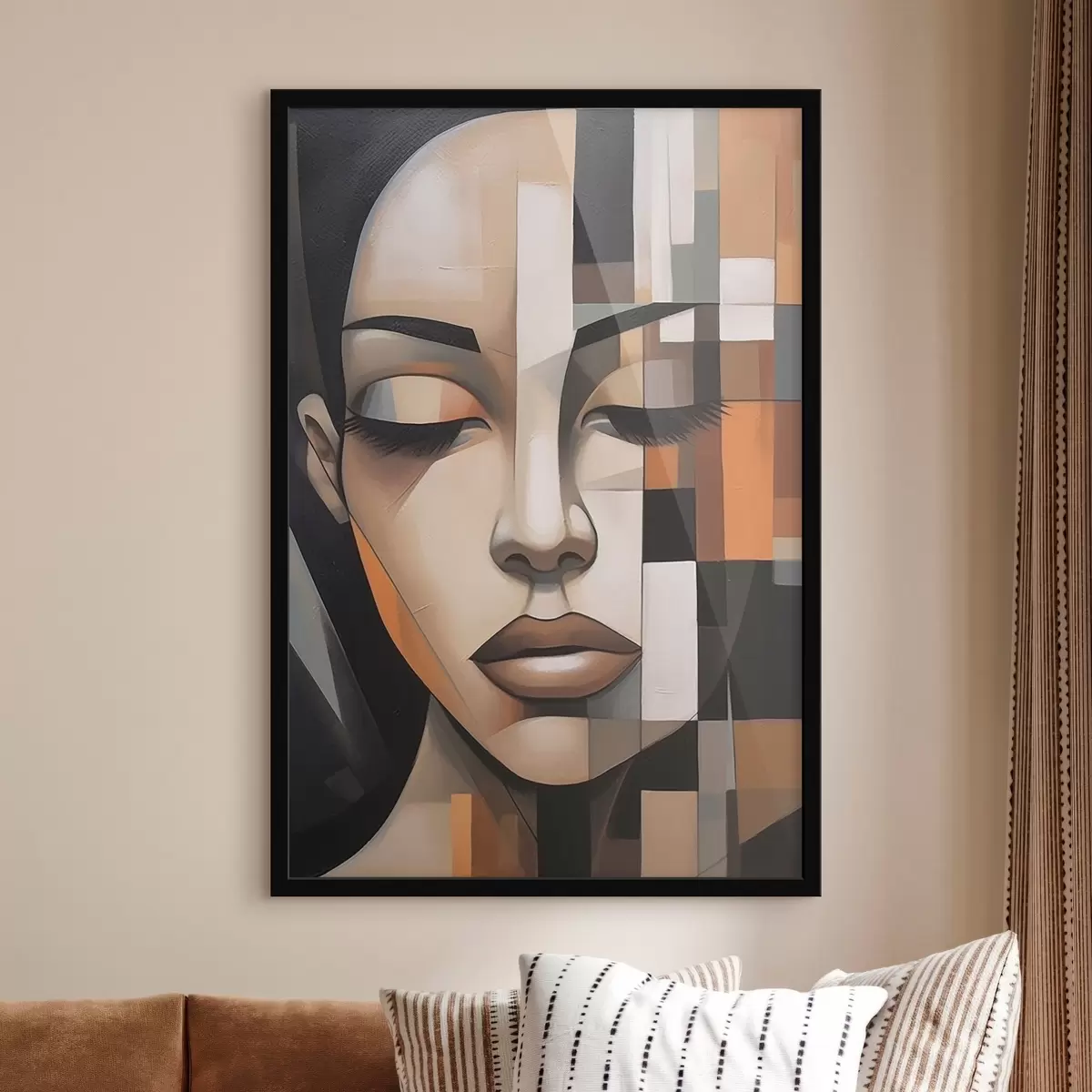 Poster Retrato femenino cubista f46731