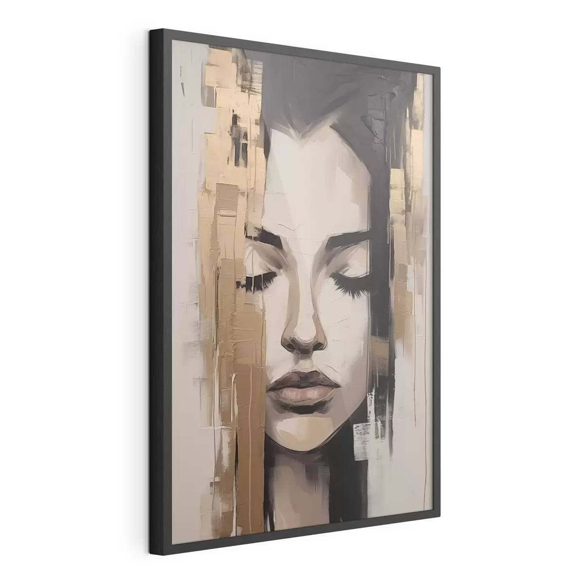 Poster Retrato de una mujer. Pinceladas abstractas f46733