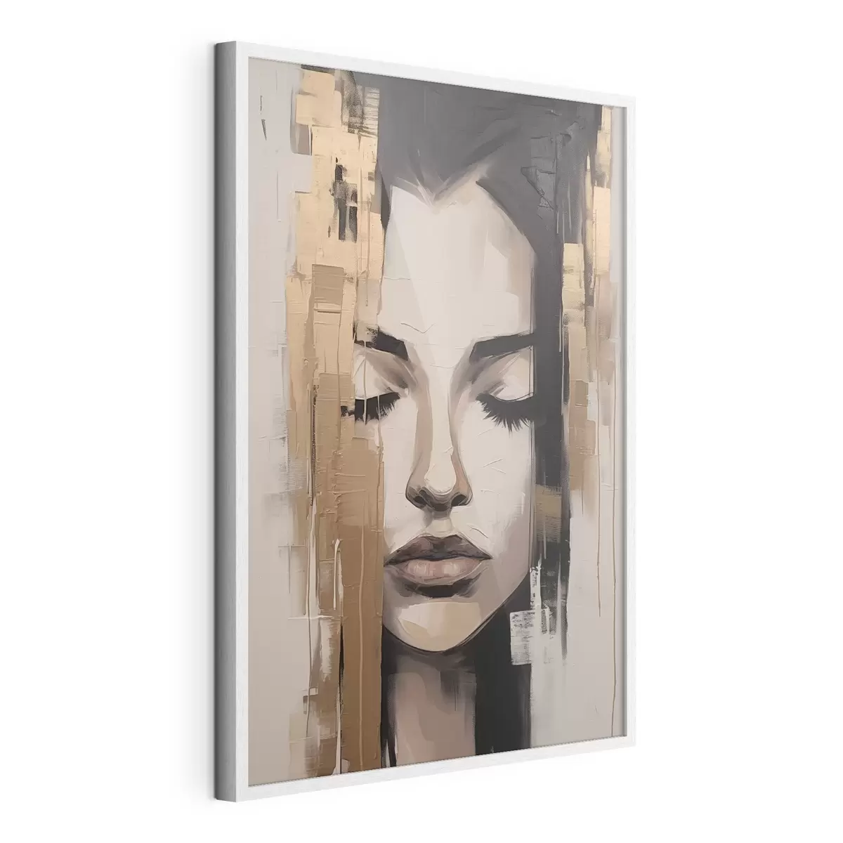 Poster Retrato de una mujer. Pinceladas abstractas f46733
