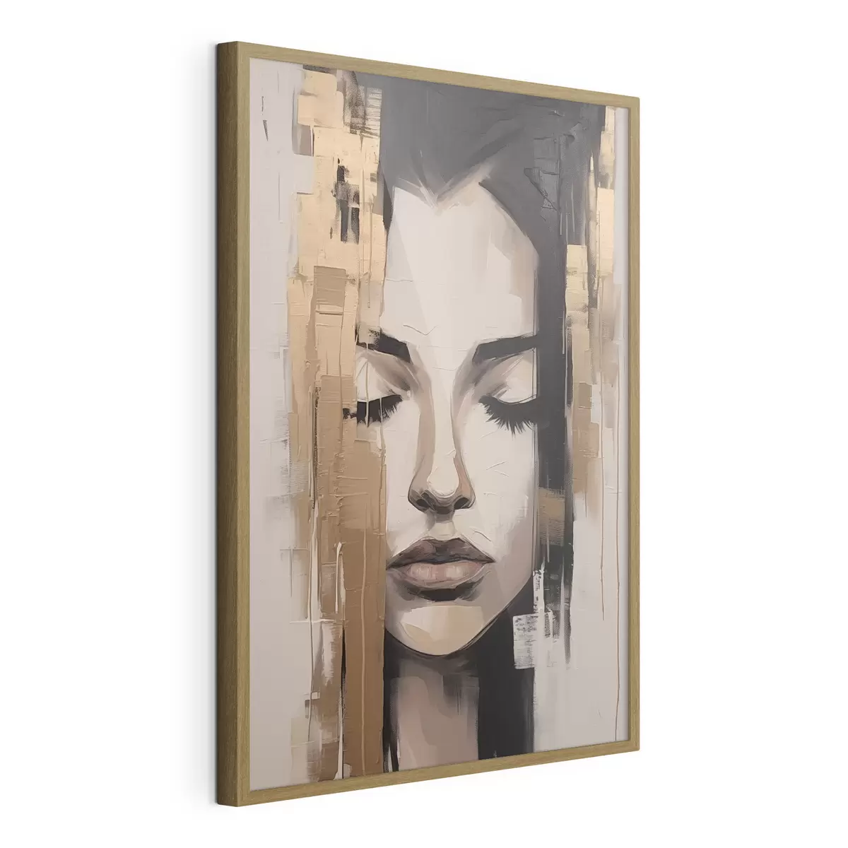 Poster Retrato de una mujer. Pinceladas abstractas f46733