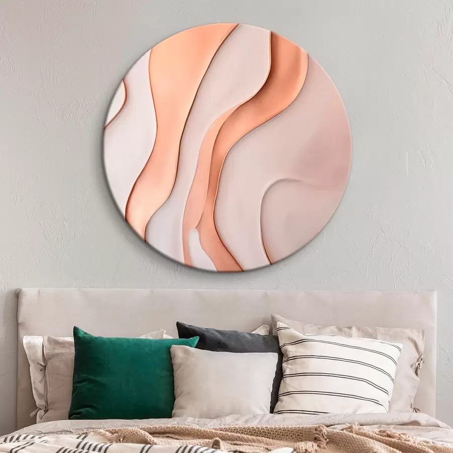 murales de pared Resumen. Líneas onduladas r46724