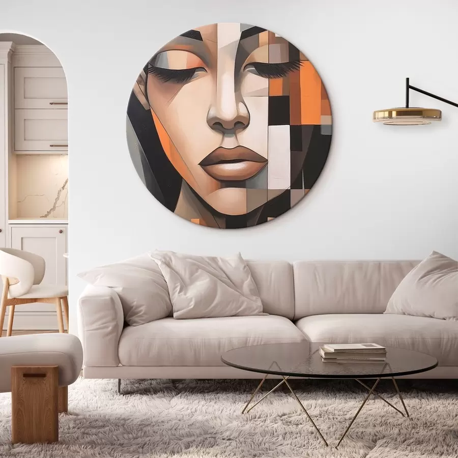 murales de pared Retrato femenino cubista r46731