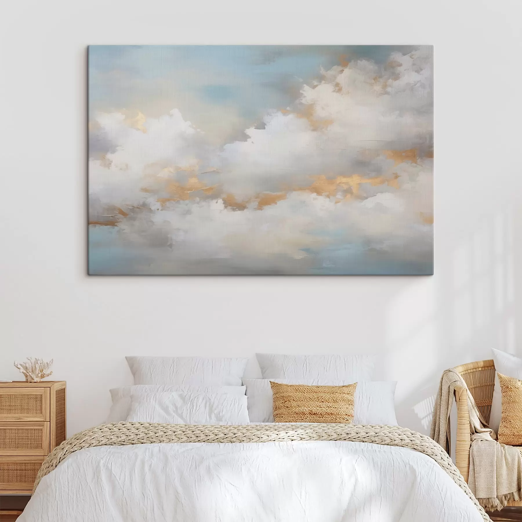 murales de pared Imitando el cielo y las nubes de una pintura s46760