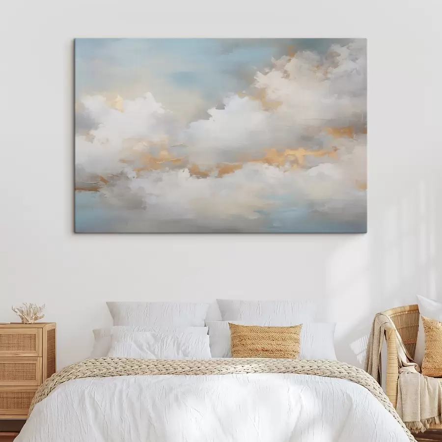 murales de pared Imitando el cielo y las nubes de una pintura s46760