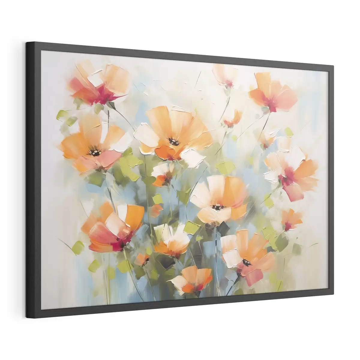 Poster Flores abstractas imitación de pintura f46764