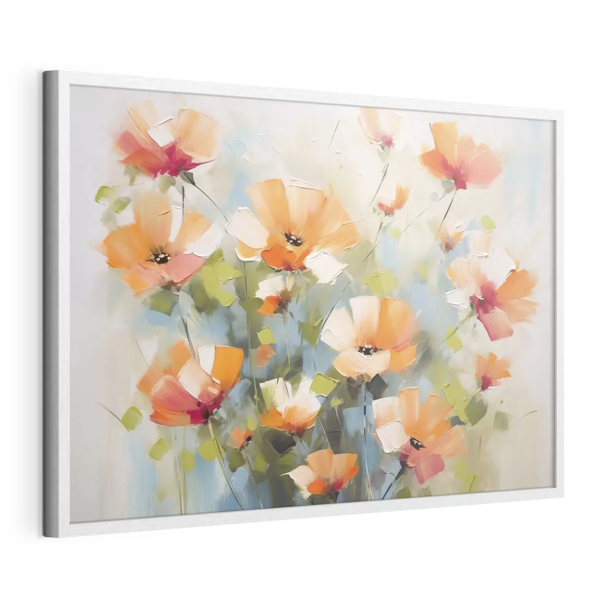 Poster Flores abstractas imitación de pintura f46764