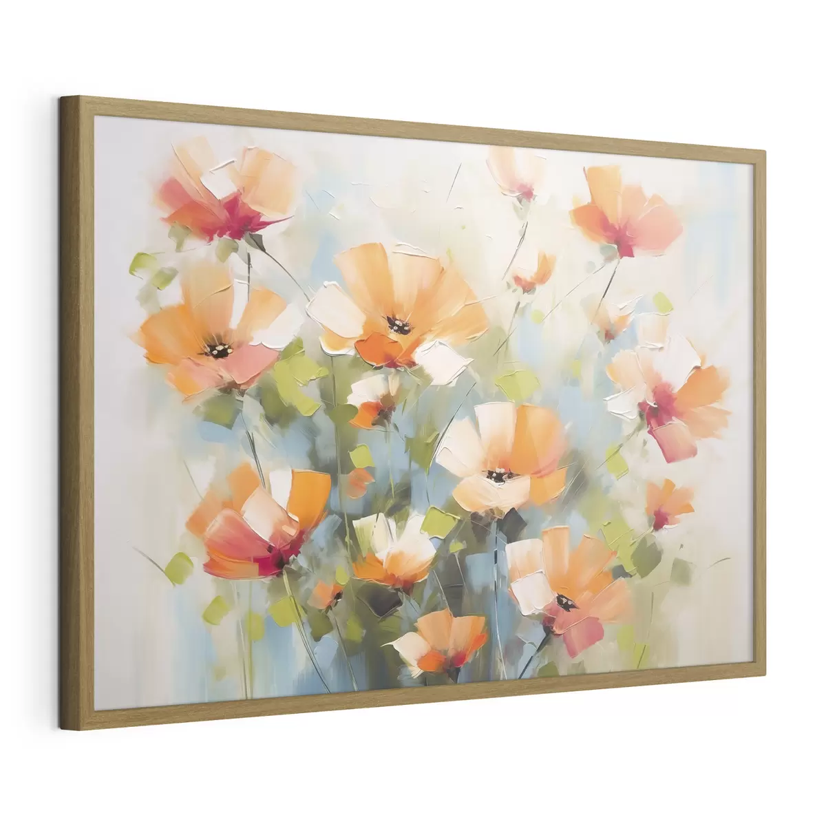Poster Flores abstractas imitación de pintura f46764