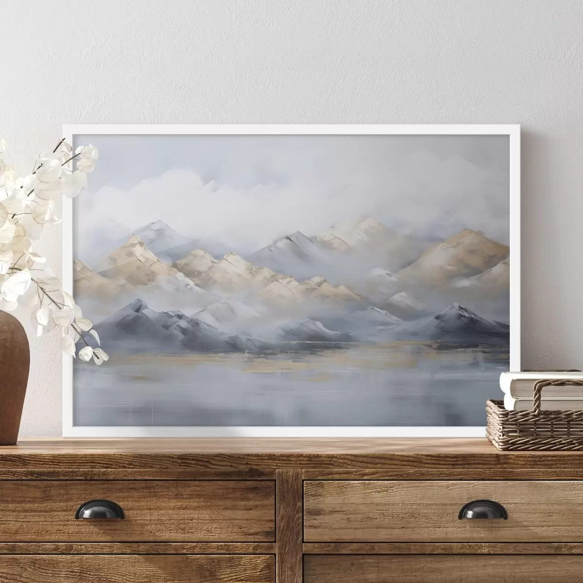 Poster Paisaje de montaña imitación de pintura f46765