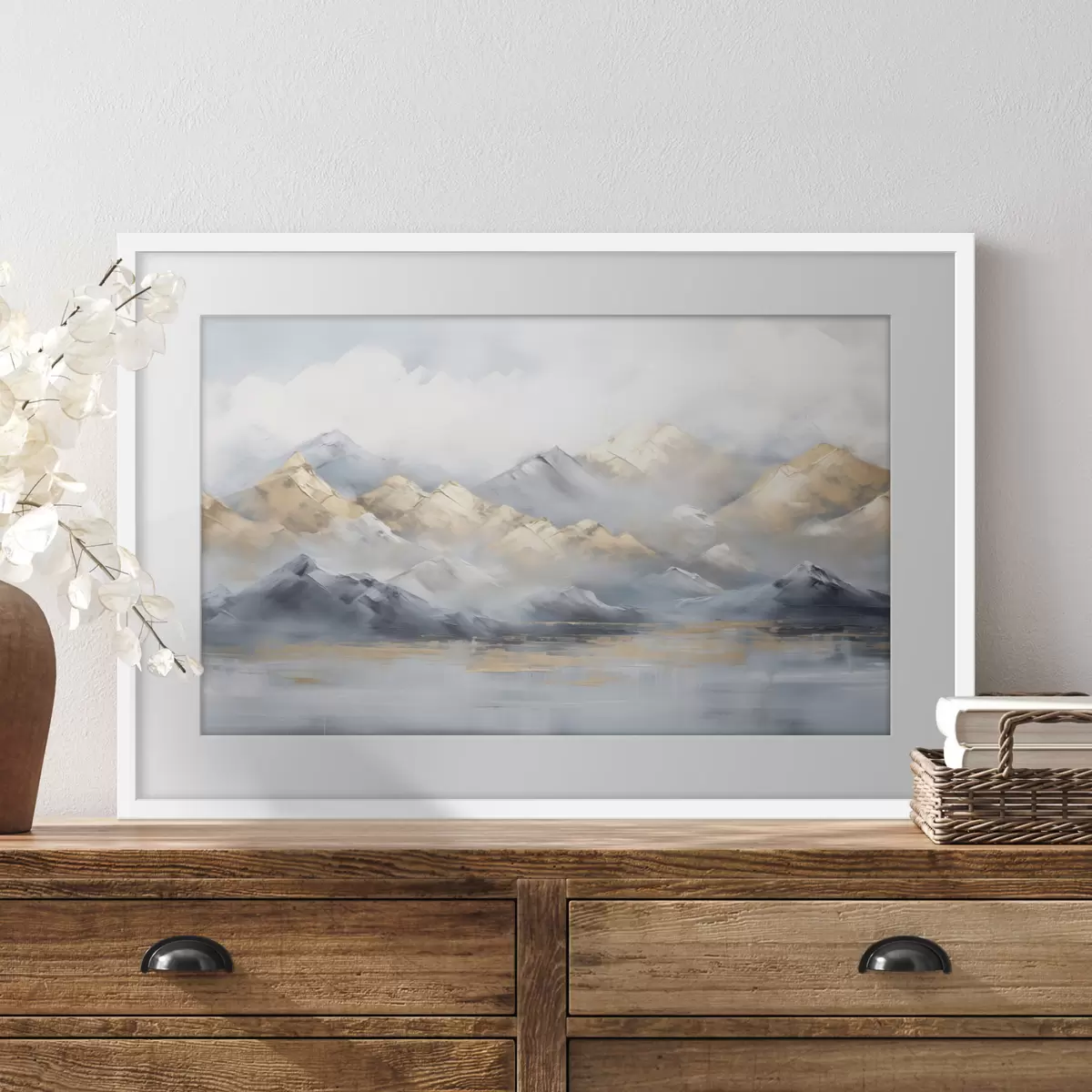 Poster Paisaje de montaña imitación de pintura f46765