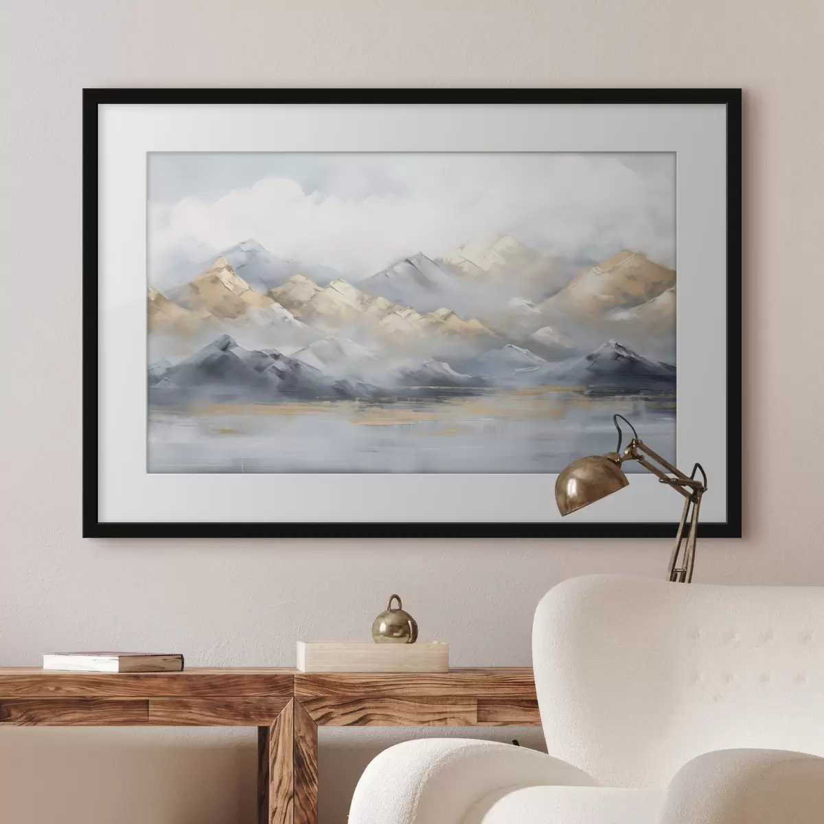 Poster Paisaje de montaña imitación de pintura f46765
