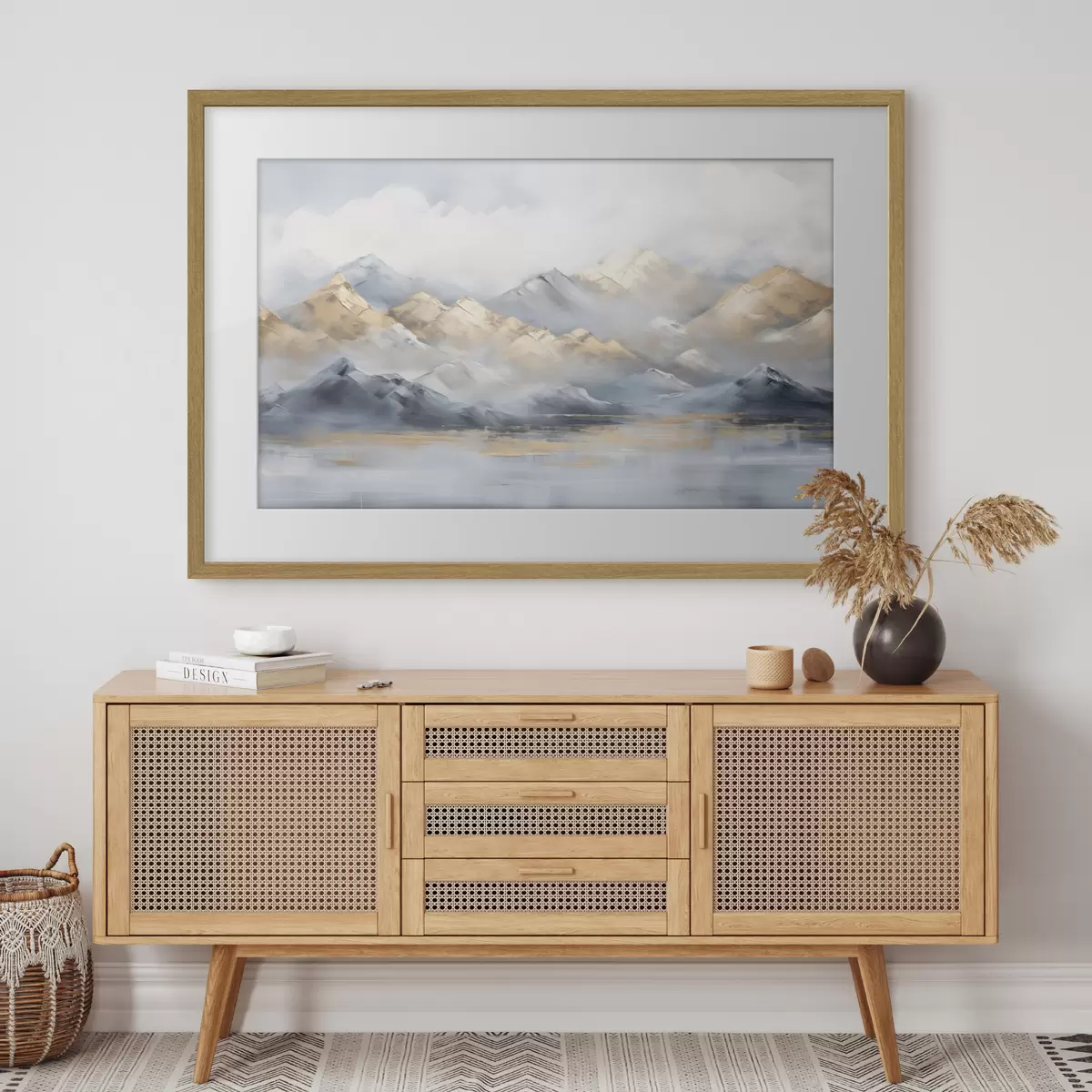 Poster Paisaje de montaña imitación de pintura f46765
