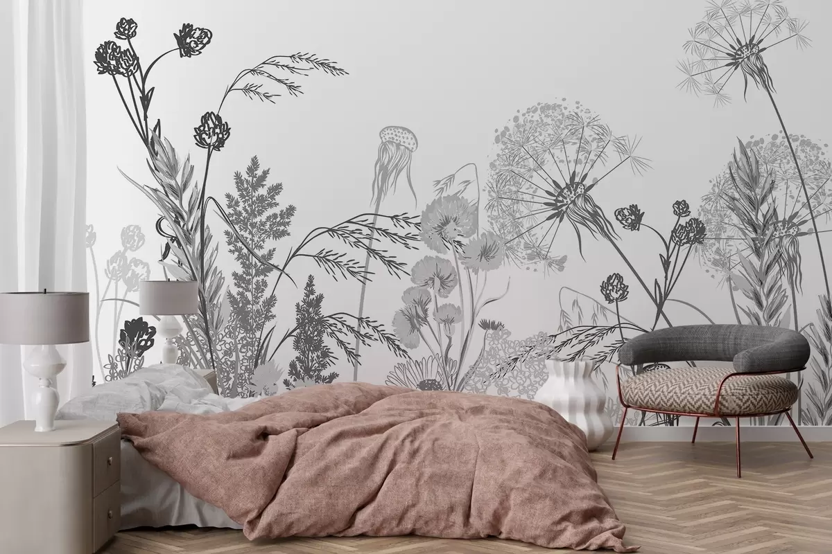 murales de pared Flores silvestres w04943v3