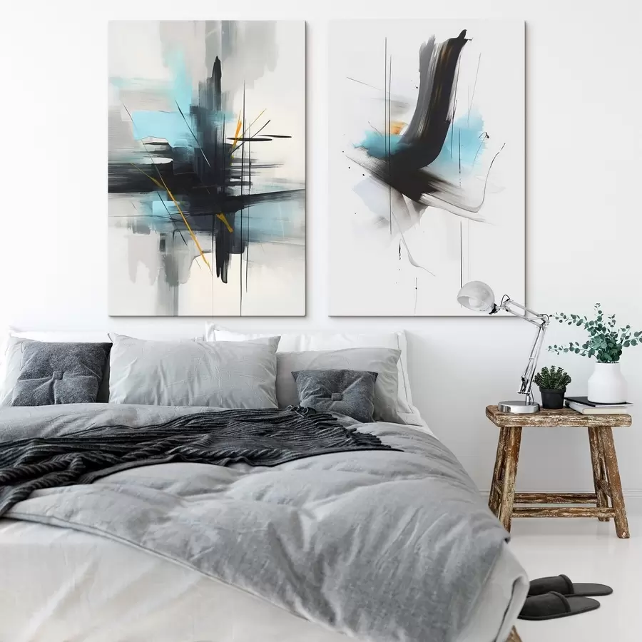 murales de pared Abstracción con imitación de salpicaduras y pinceladas. m01037