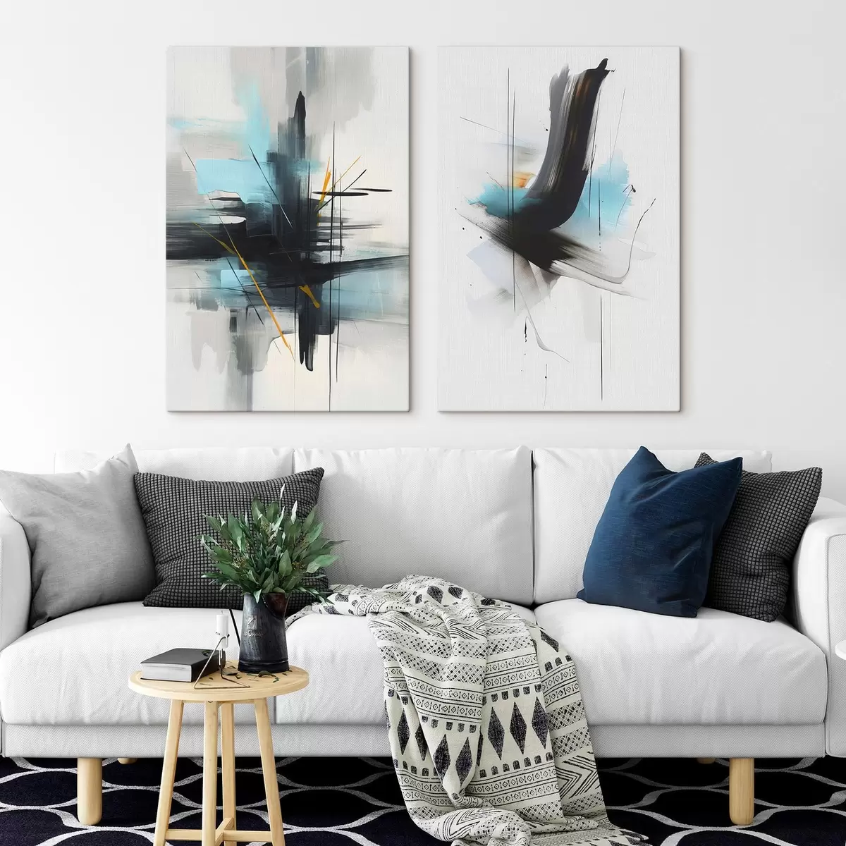 murales de pared Abstracción con imitación de salpicaduras y pinceladas. m01037