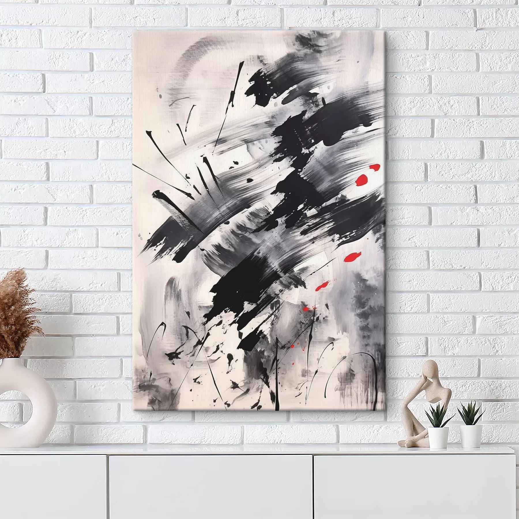 murales de pared Abstracción con imitación de salpicaduras y pinceladas s46783