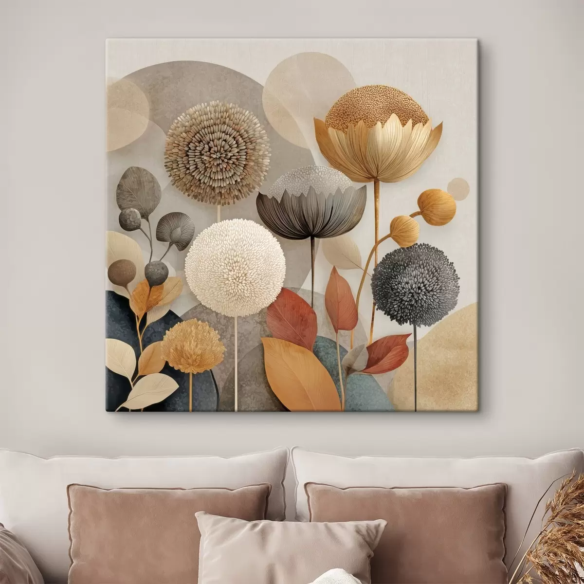 murales de pared flores abstractas s46788