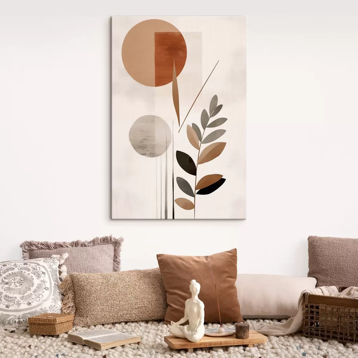 murales de pared Abstracción con una planta s46781