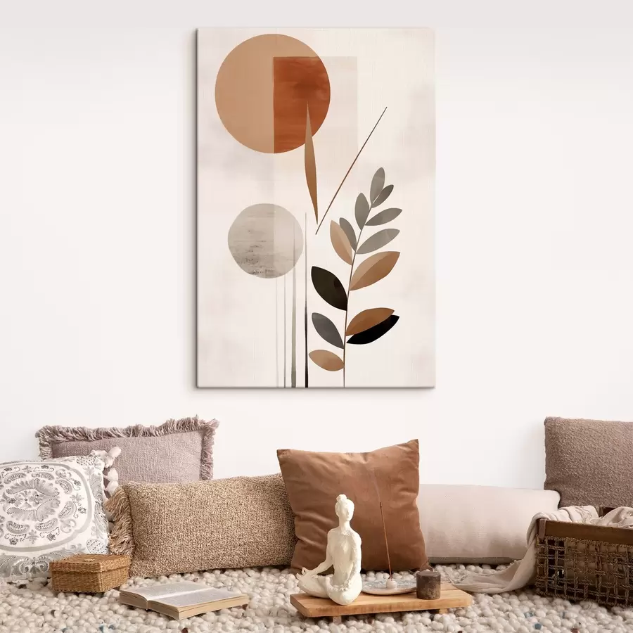 murales de pared Abstracción con una planta s46781