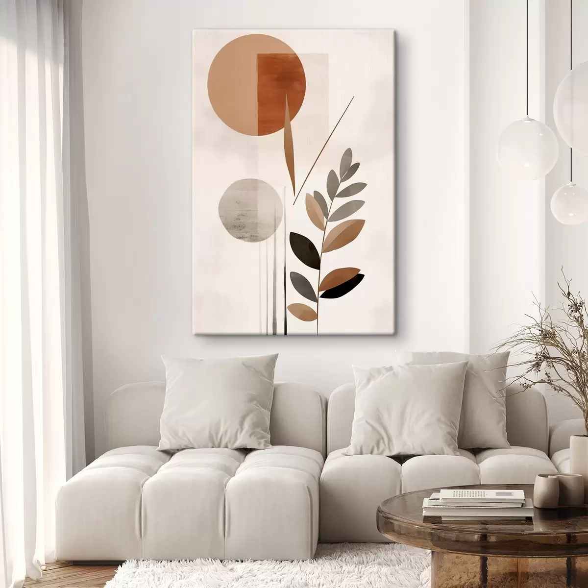 murales de pared Abstracción con una planta s46781