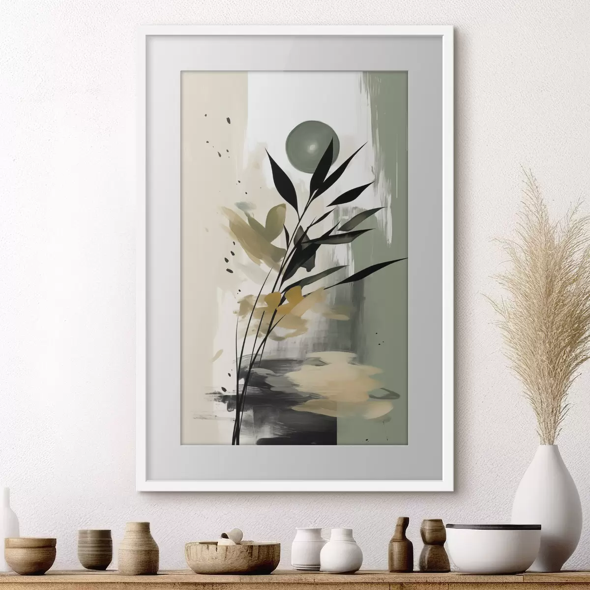 Poster La pincelada verde f46784