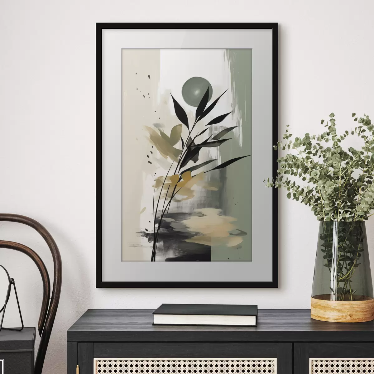 Poster La pincelada verde f46784