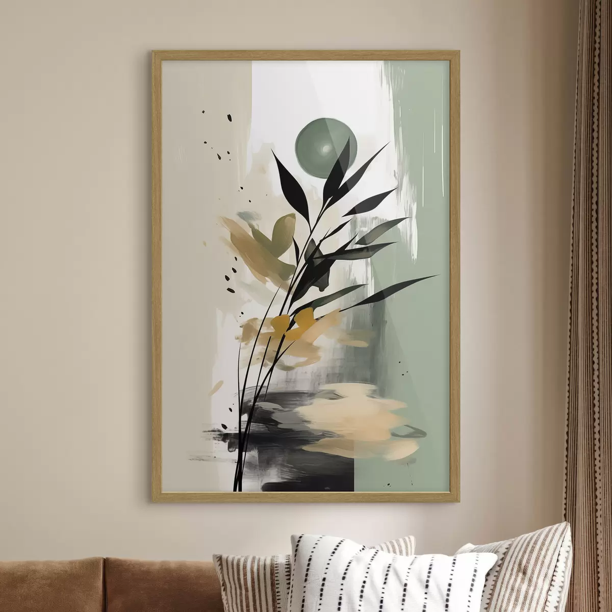 Poster La pincelada verde f46784