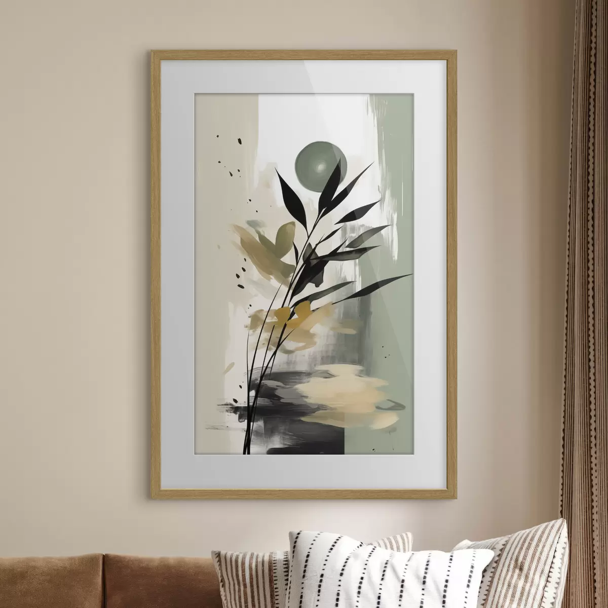 Poster La pincelada verde f46784