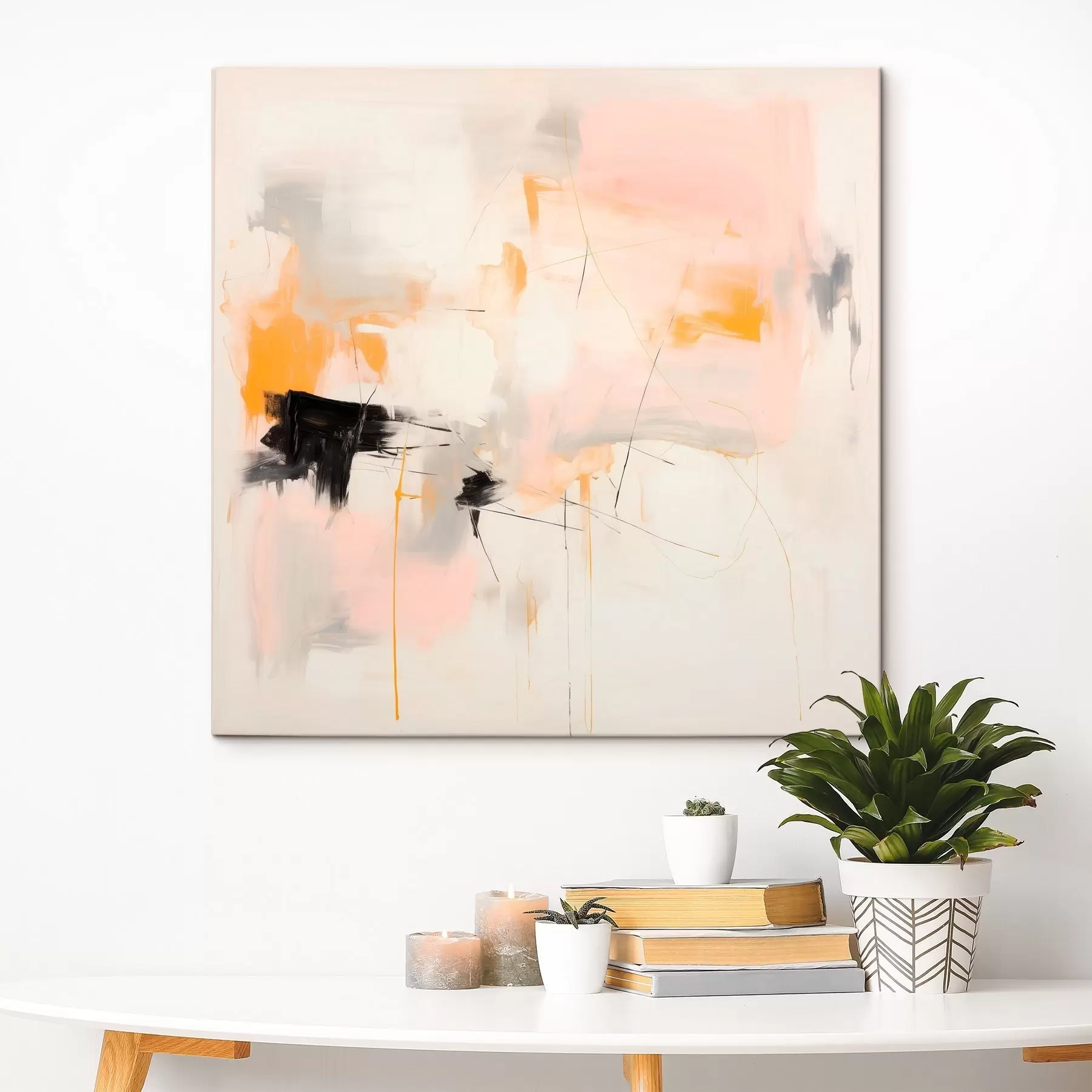 murales de pared Formas difuminadas y trazos dinámicos en un estilo gestual s46639